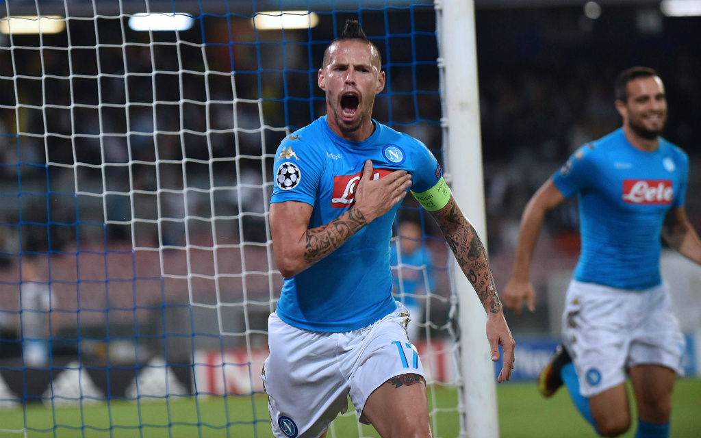 Kapitän Marek Hamsik und der SSC Neapel wollen auch gegen die Roma jubeln