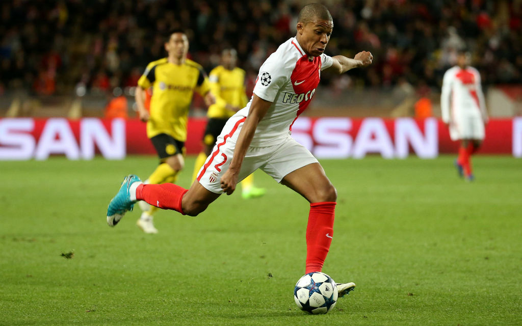 Monacos Kylian Mbappe will auch gegen die alte Dame Juve erfolgreich sein.