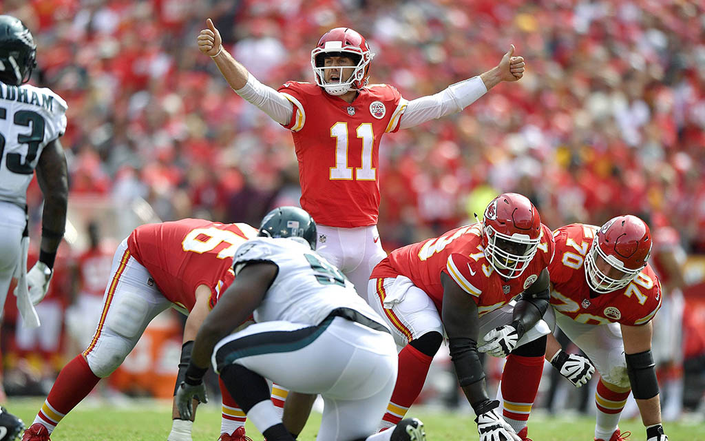 Chiefs Quarterback Alex Smith in der Offense