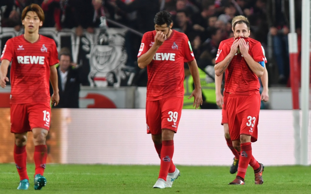 Kölner Spieler nach der Niederlage beim VfB Stuttgart.