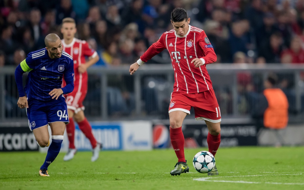 James Rodriguez im Heimspiel gegen Anderlecht in der Saison 2016/17,