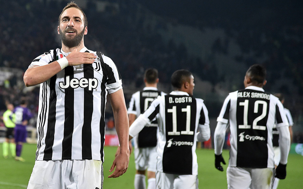 Gonzalo Higuain erzielte gegen Florenz sein 50. Tor für Juventus. Trifft er auch gegen Tottenham?