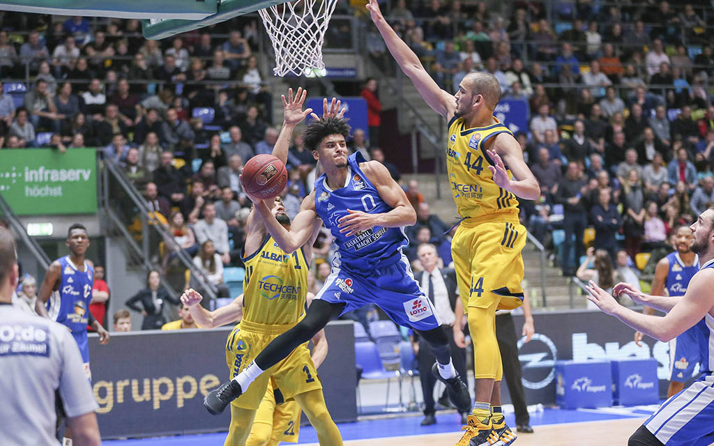 Auf dem Weg in die BBL-Playoffs? Frankfurts Webster im Hinspiel gegen die Berliner Defense