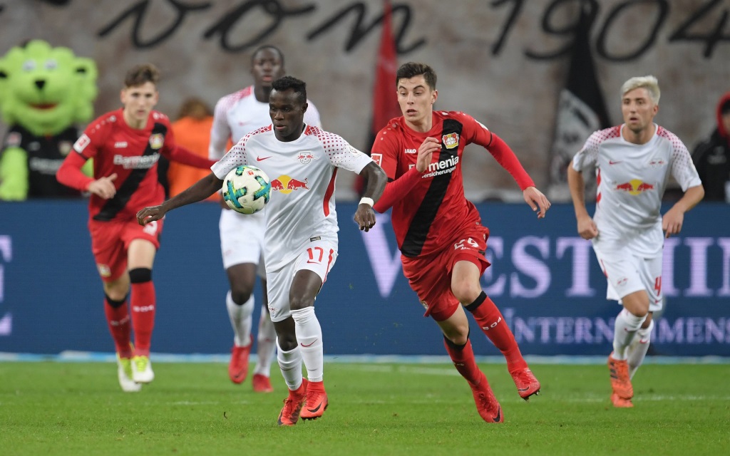 Bruma und Kai Havertz im Spiel Bayer Leverkusen - RB Leipzig Saison 2017/18.