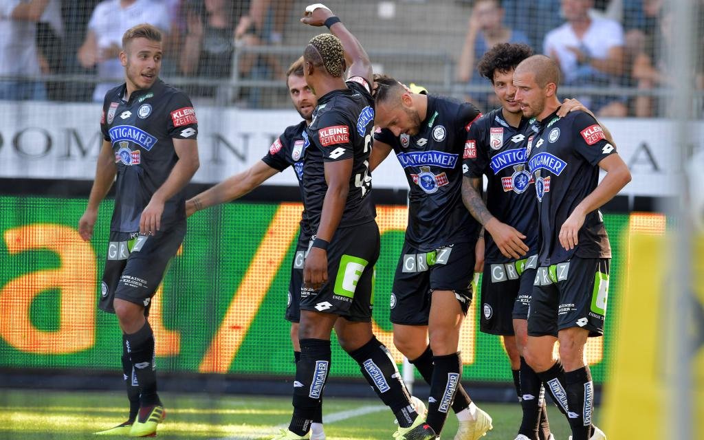 Sturm Graz beim 3:2-Erfolg am 1. Spieltag der Österreichischen Bundesliga gegen den TSV Hartberg. Gibt's nun auch Tore gegen Ajax?