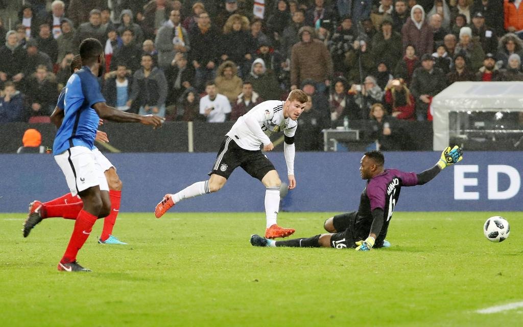 Timo Werner traf beim letzten Test gegen Frankreich zum zwischenzeitlichen 1:1.