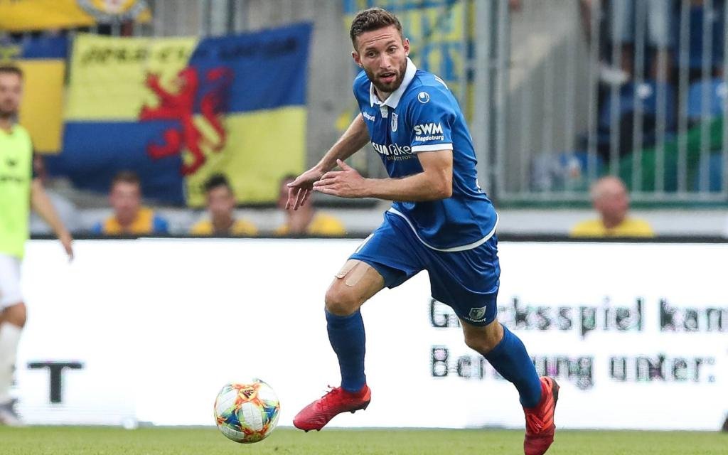 Rico Preißinger (1. FC Magdeburg) - 3. Liga Saison 2019-2012 Punktspiel 1. FC Magdeburg vs. Eintracht Braunschweig in der MDCC Arena in Magdeburg