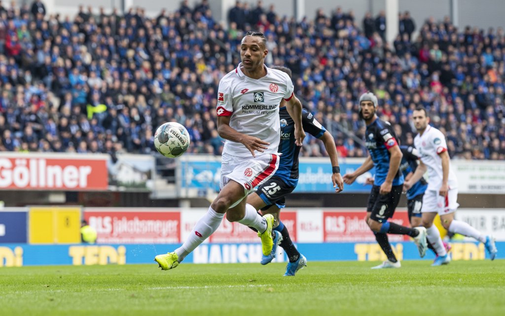 Karim Onisiwo FSV Mainz 05 21, GER, 1 FBL, SC Paderborn 07 vs 1 FSV Mainz 05 05 10 2019, Benteler Arena, Paderborn