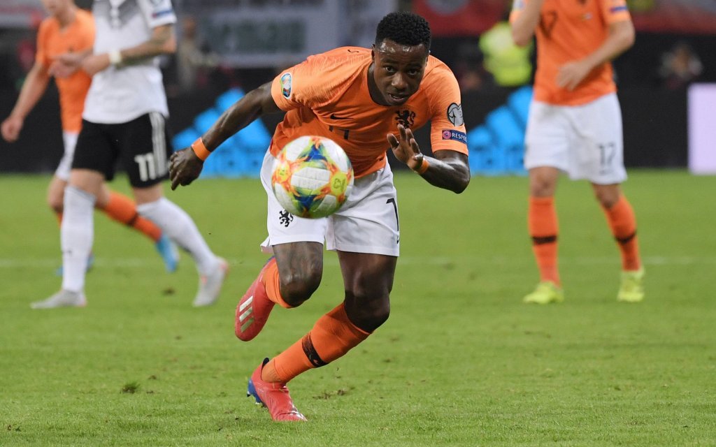 Fussball, EM Qualifikation, 2018-19, 5. Spieltag, Deutschland - Niederlande 2:4, Quincy Promes (Niederlande)