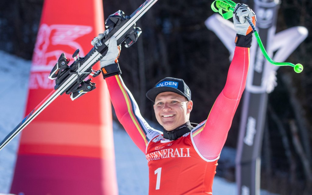 Thomas Dreßen will auch die Abfahrt in Saalbach gewinnen.