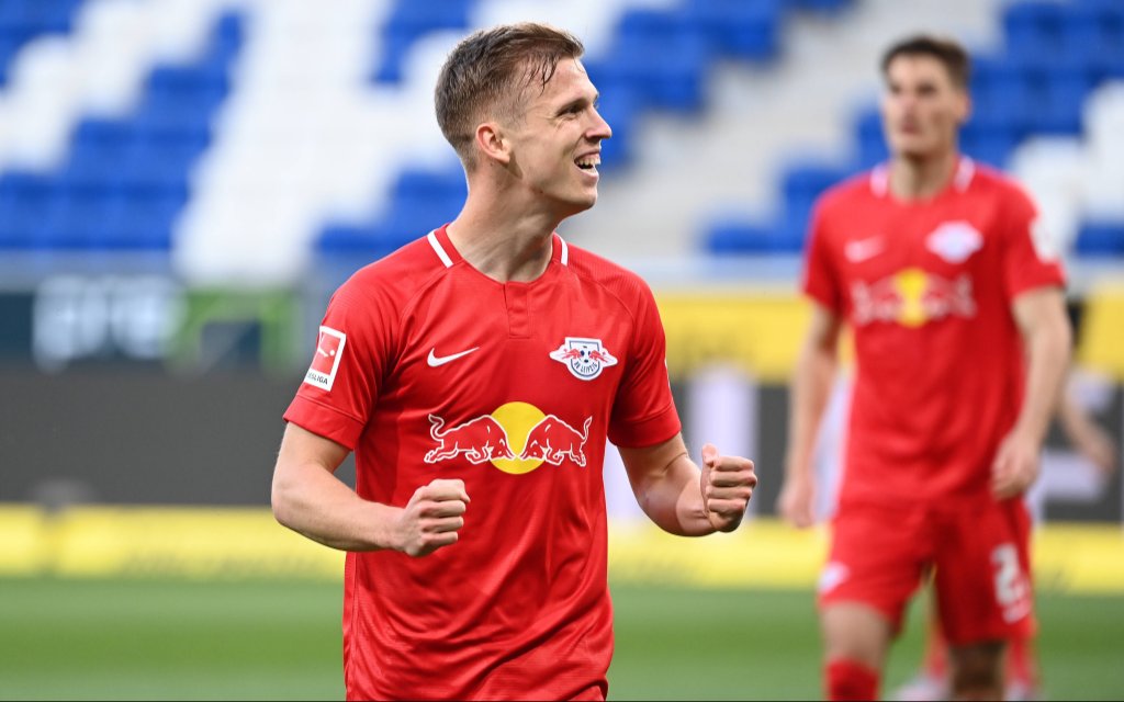 TSG 1899 Hoffenheim - RB Leipzig, 12.06.2020 Jubel ueber das 0:2: Torschuetze Dani Olmo Leipzig