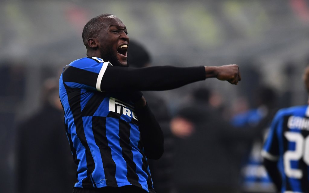 Romelu Lukaku Inter during the Italian Serie A match between Inter 4-2 Milan at Giuseppe Meazza Stadium on February 09