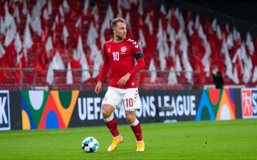 Copenhagen, Denmark. 05th, September 2020. Christian Eriksen 10 of Denmark seen during the UEFA Nations League match between Denmark and Belgium at Parken in Copenhagen