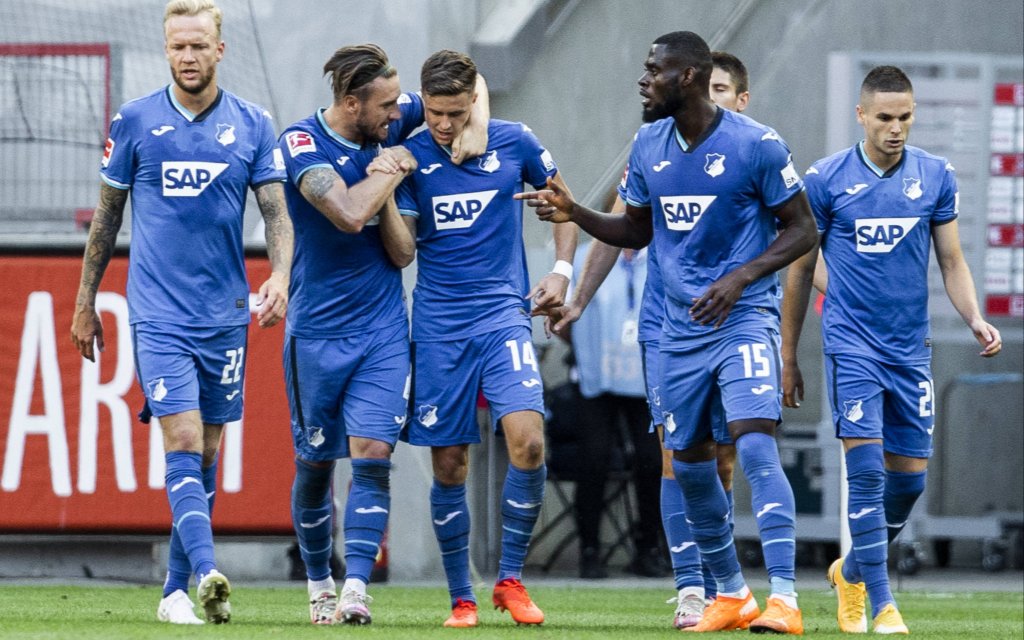 Köln, RheinEnergieStadion, 19.09.20: Jubel nach dem 3:2 Siegtor bei Christoph Baumgartner 14 und Ermin Bicakcic Hoffenheim im Spiel 1. Bundesliga Spiel 1.FC Köln vs. TSG 1899 Hoffenheim