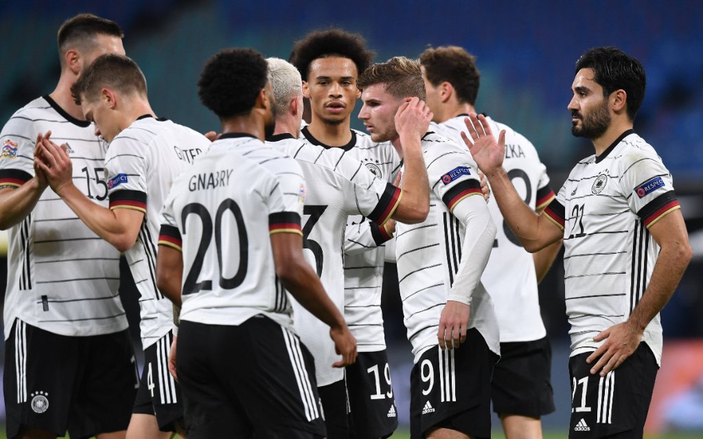 Fussball, Herren, Saison 2020/21, Nations League Liga A, Gruppe 4, 5. Spieltag in Leipzig, Deutschland - Ukraine, Deutschland, Jubel nach Tor zum 3:1