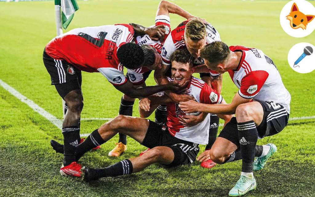 Deer Quotenfuchs schaut beim Spiel von Feyenoord vorbei.