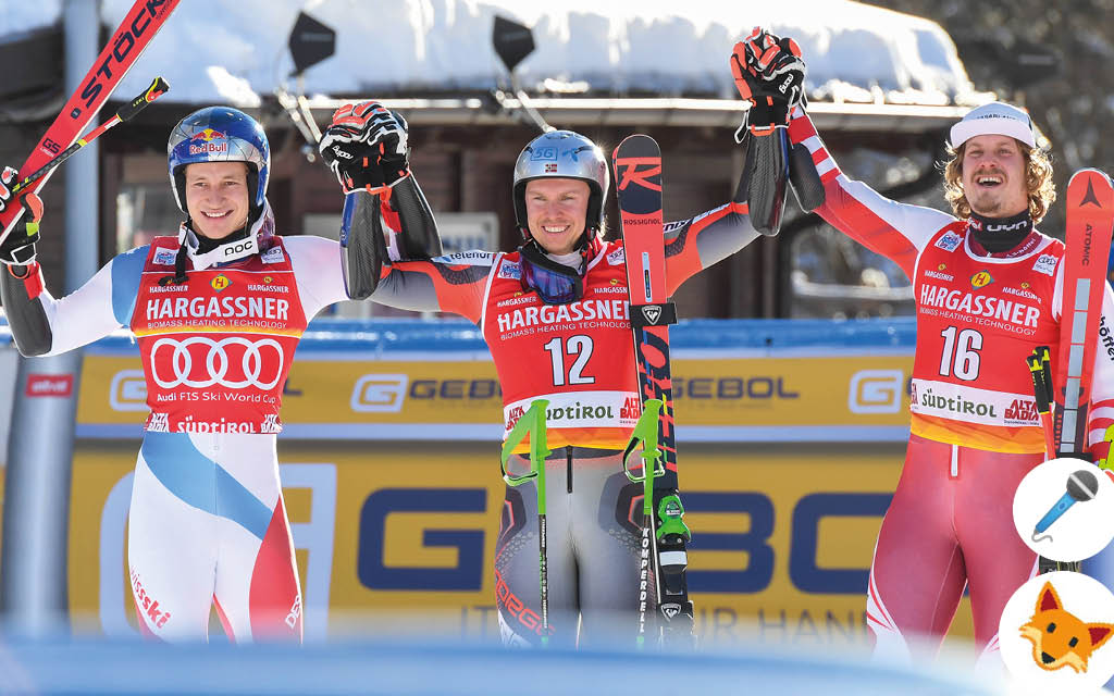 Der Quotenfuchs beim Olympischen Riesenslalom der Herren.