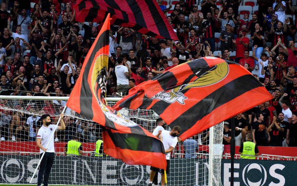 OGC Nice vs Milan AC fans supporters FOOTBALL : OGC Nice vs Milan AC